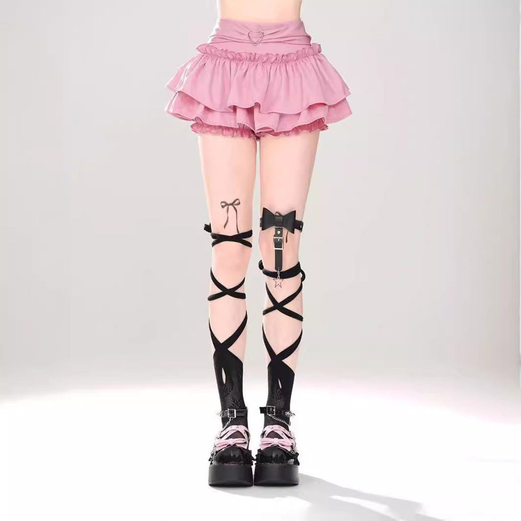 Puffy A-line Skirt Slimming Short Skirt