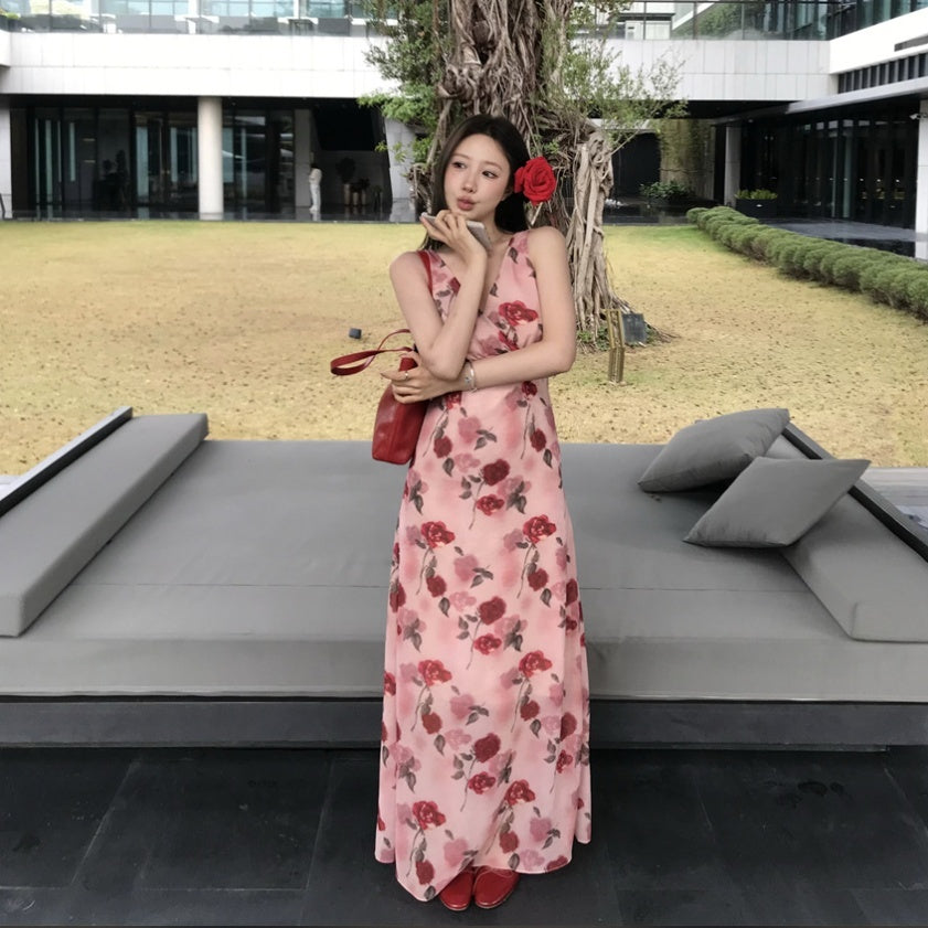 Ladies V-neck Slim Fit Style Dress