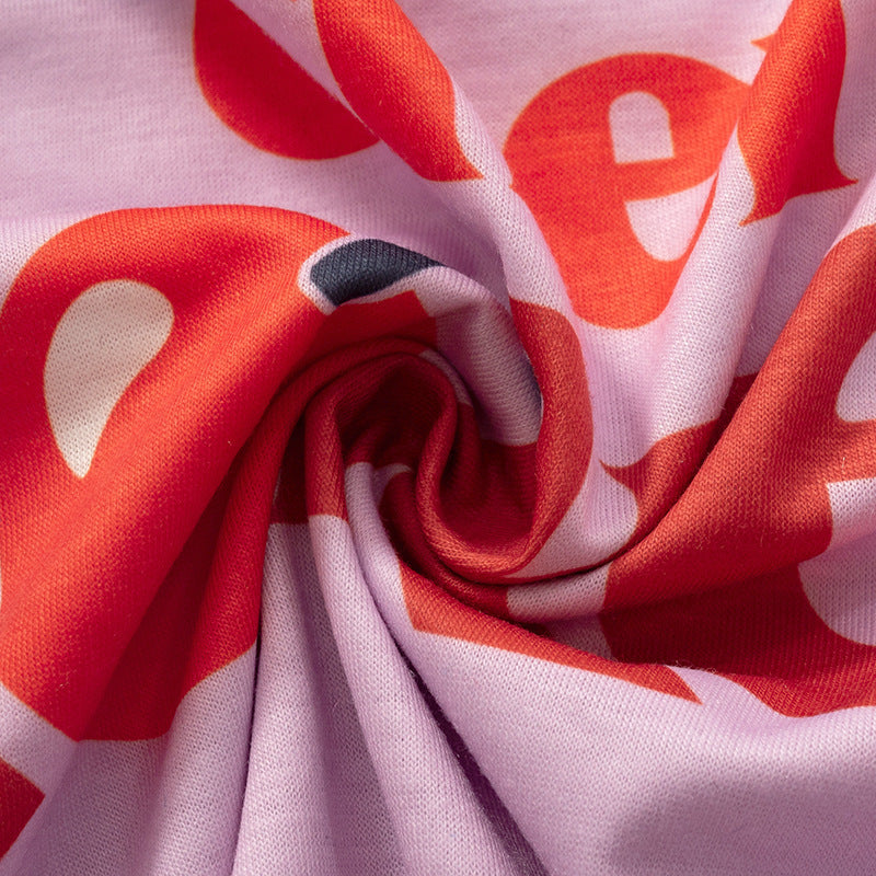 Sweet Girl Slim Fit Vintage Print Pattern Clothes