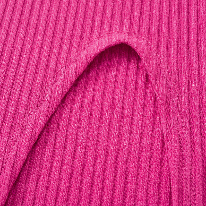 Sunken Stripe Top - Hot Girl Skirt Long Sleeve Set