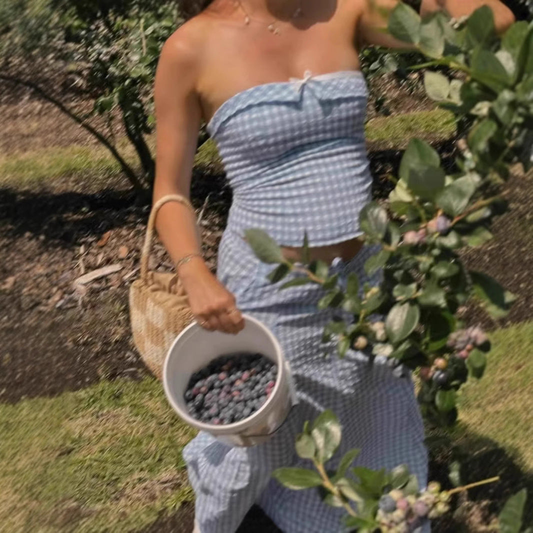 Frontline Backless Suit Plaid