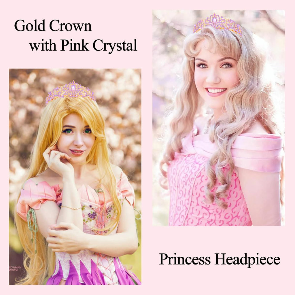 Princess Crystal Tiara Crown Headband Elegant Crown With Combs