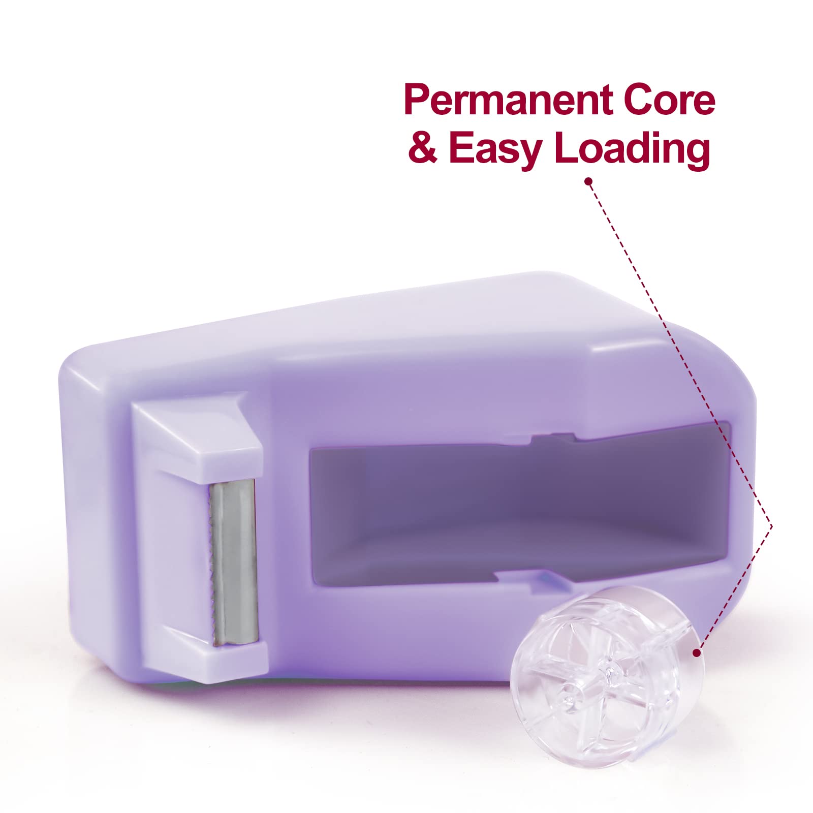 Desktop Tape Dispenser Adhesive Roll Holder with Weighted Nonskid Base, 1Pcs (Tape not Included)