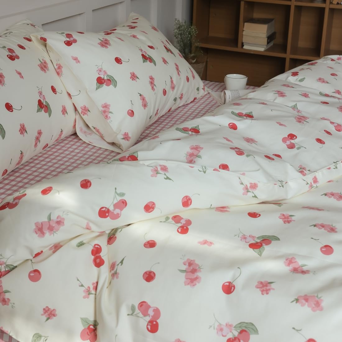 Cute Duvet Cover Sets 100% Cotton Bedding Comforter Cover Full 2 Pillowcases