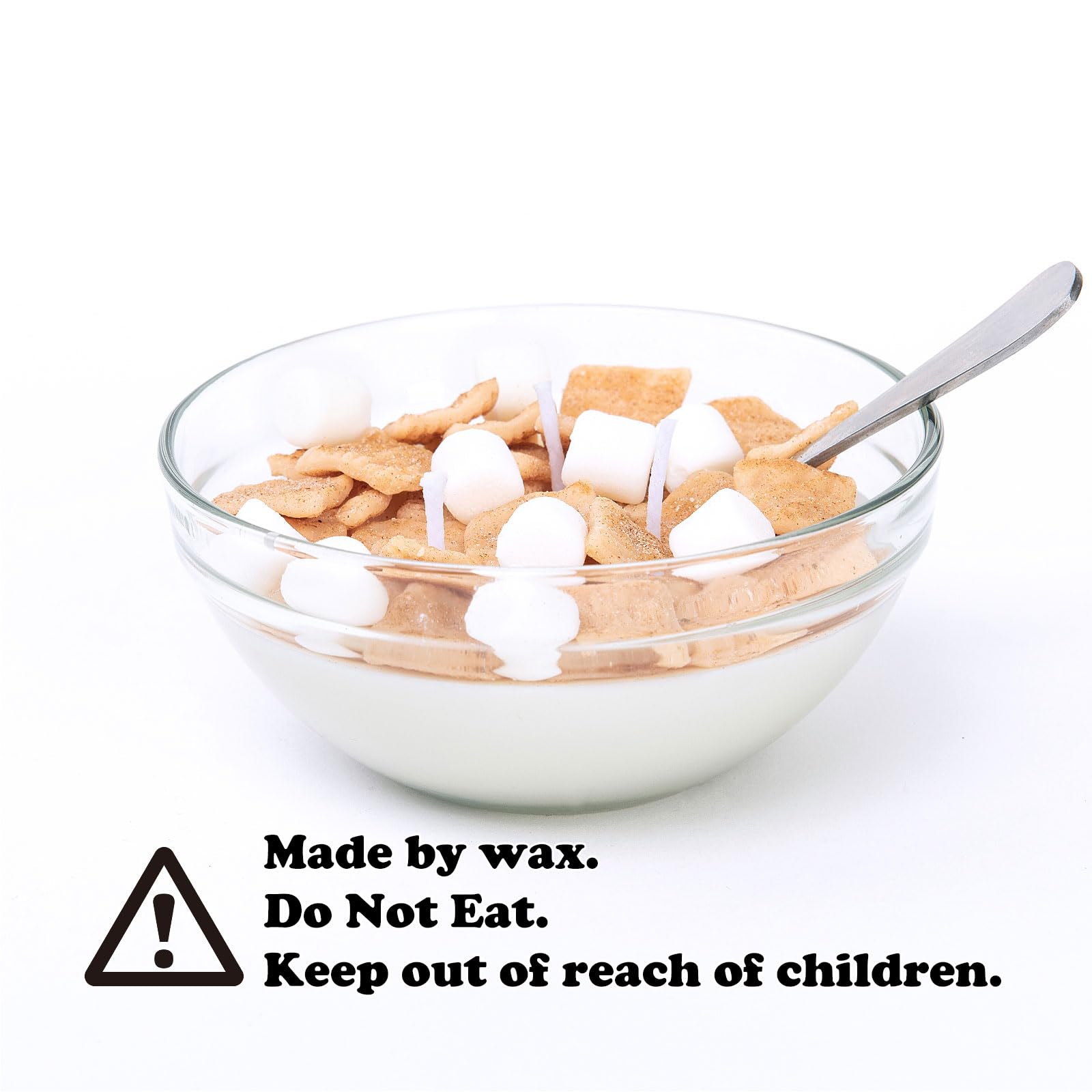 Cereal Bowl with Metal Spoon Scented Soy Candle