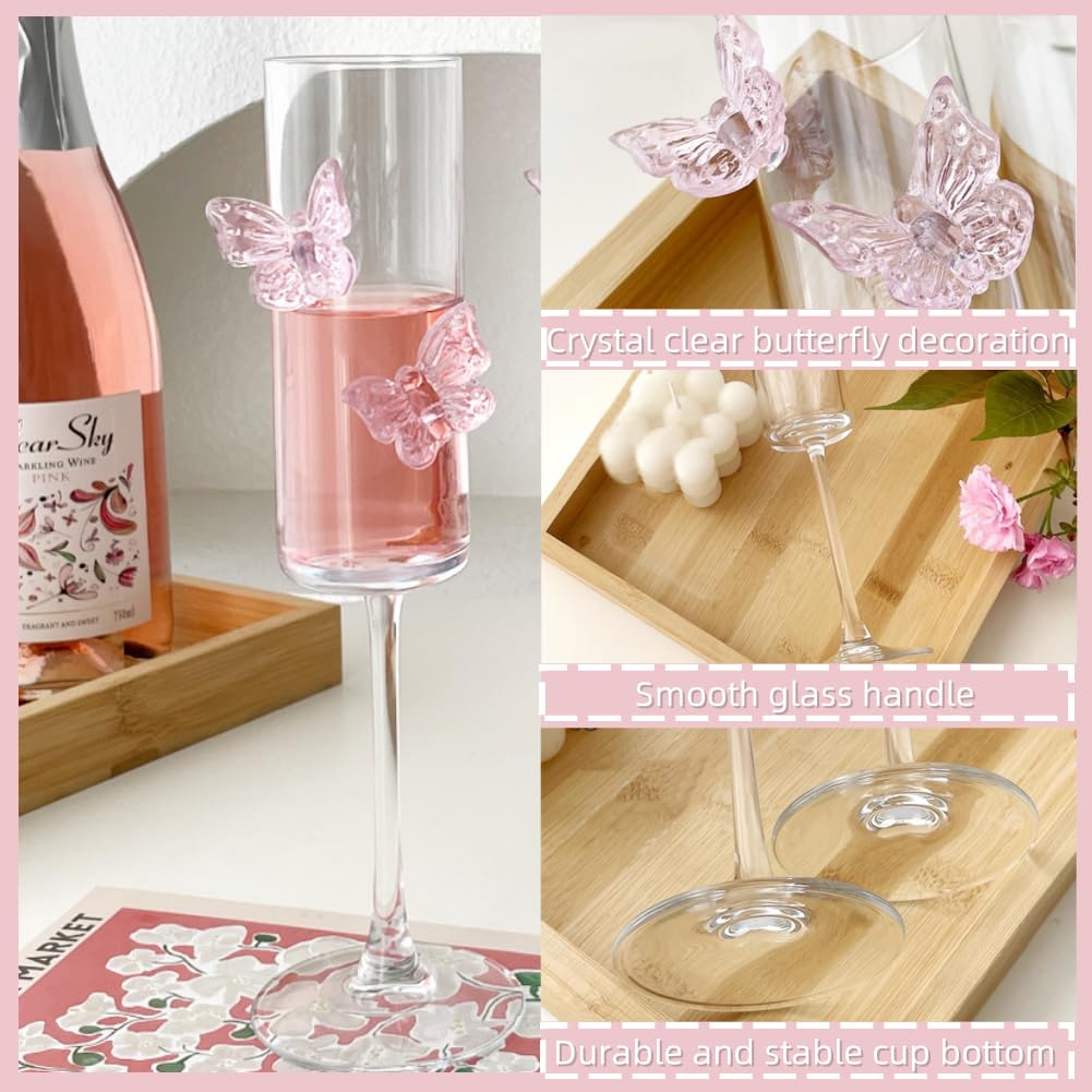 Coquette 3D Butterflies Butterfly Glassware