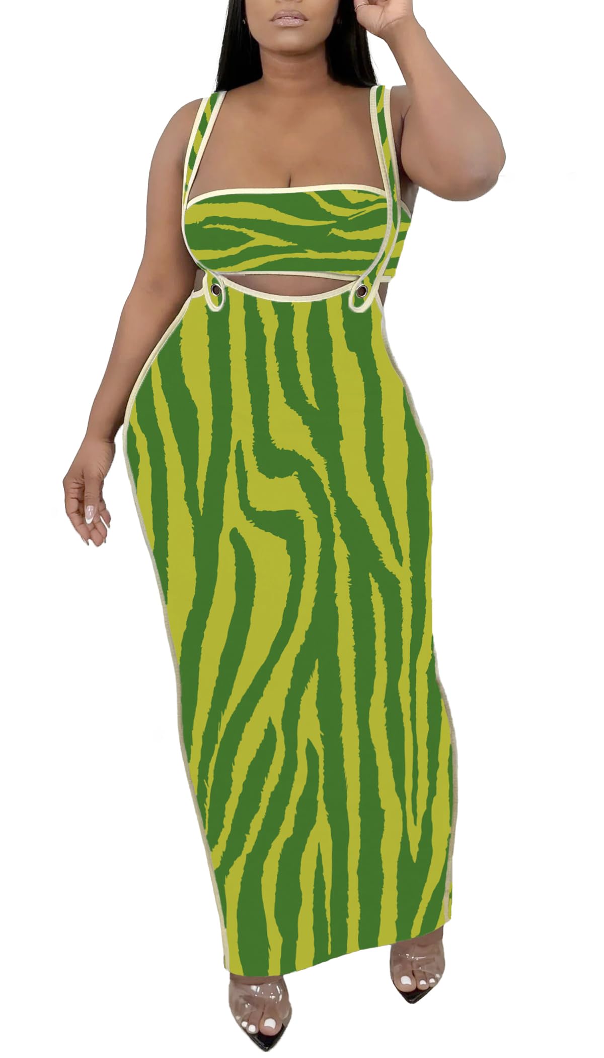 Women 2 Piece Outfits for Women Summer Tube Crop Tops Sexy Bodycon Dresses Maxi Skirt Sets Vacation Jumpsuits Club Outfits