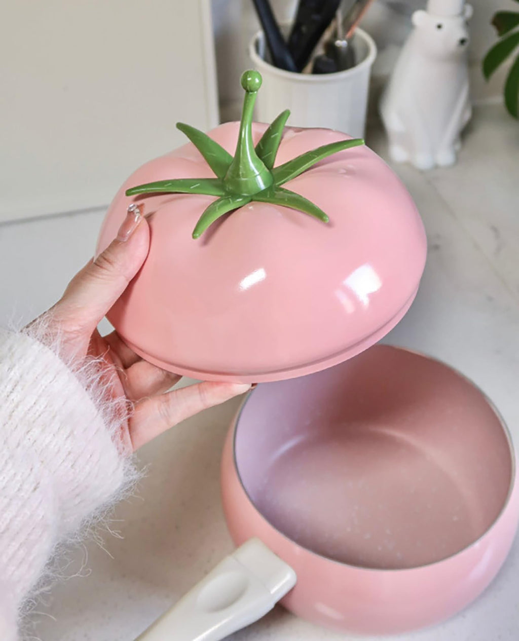 Fruit Tomato Shape Frying Pan Cooking Pot Tomato Shape Cookware Nonstick