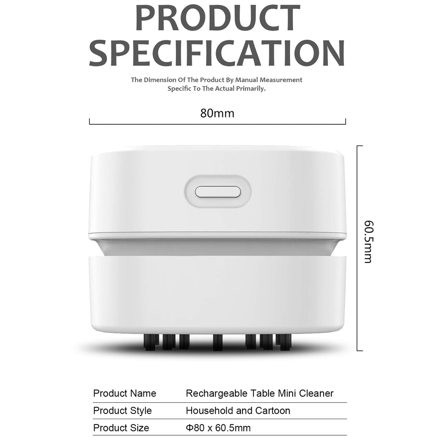 Desktop Vacuum Cleaner, Mini Table dust Sweeper Energy Saving, High Endurance up to 400 mins, Cordless & 360º Rotatable for Cleaning