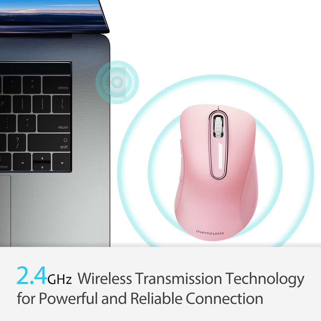 Portable Computer Wireless Mouse for Laptop, PC, Desktop, MacBook, 5 Buttons