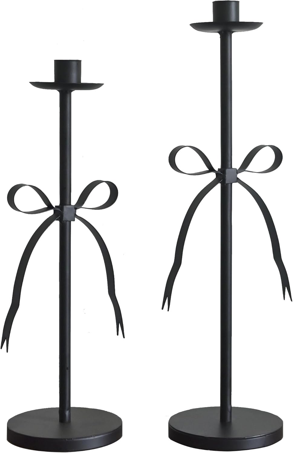 Bow Taper Candle Holders, Set of 2 Candle Stick Holders Set, Modern Decorative Centerpiece