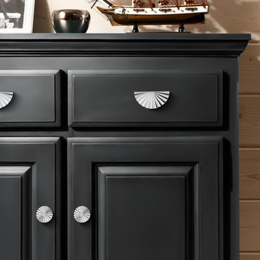 Gold Cabinet Pulls Cup Flat Drawer Handles Sunflower Handle Unique Hardware for Furniture Door Wardrobe Hardware