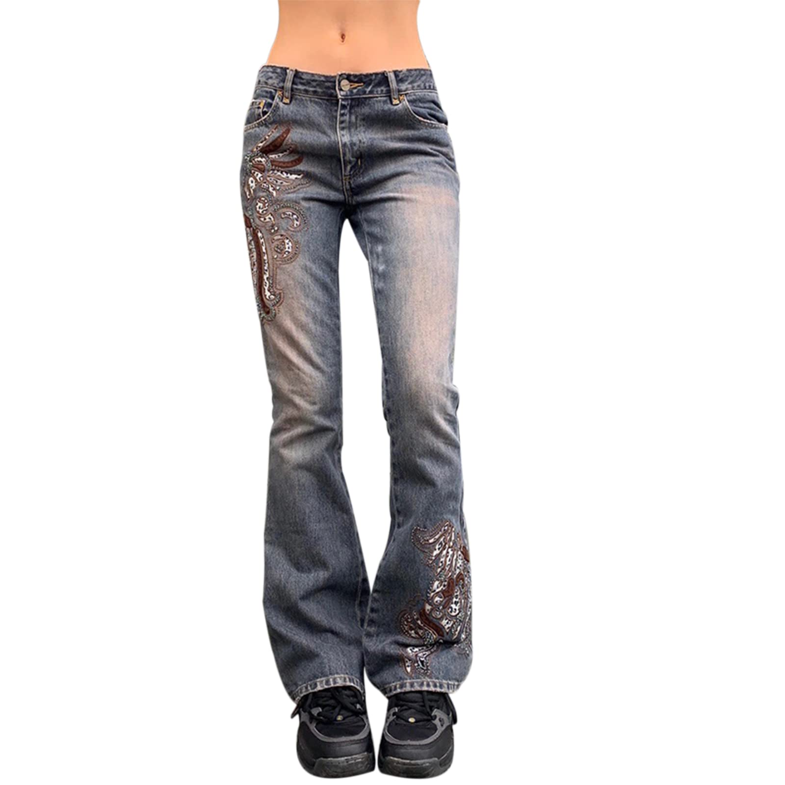 Women's Y2K High-Waisted Boyfriend Jeans â€?Streetwear Denim Pants