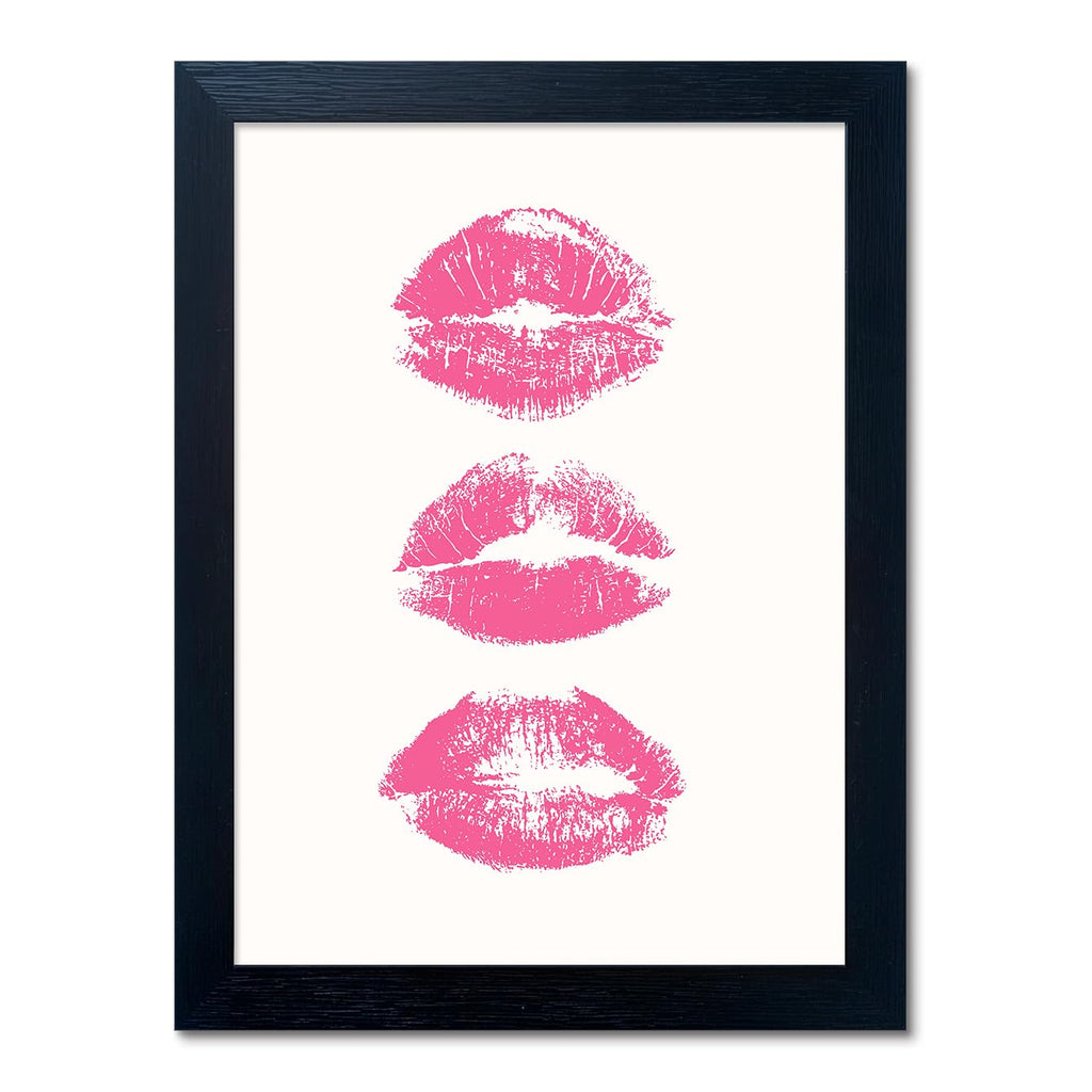 Pink Makeup Room Wall Art Fashion Canvas Wall Art Beauty Room Decor Art Pink Lips Canvas Artwork Trendy Girly Wall Art Women Bedroom Bathroom Decor Print