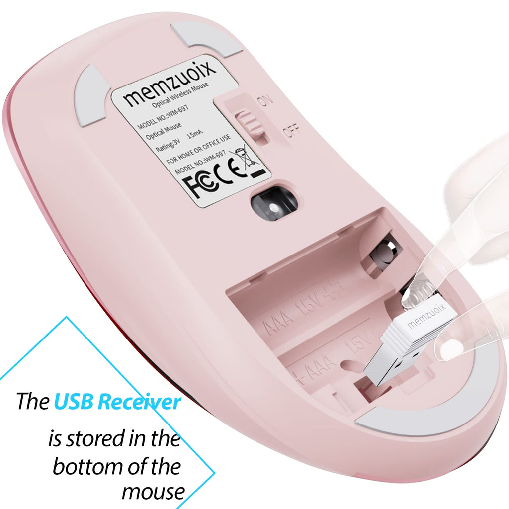 Portable Computer Wireless Mouse for Laptop, PC, Desktop, MacBook, 5 Buttons