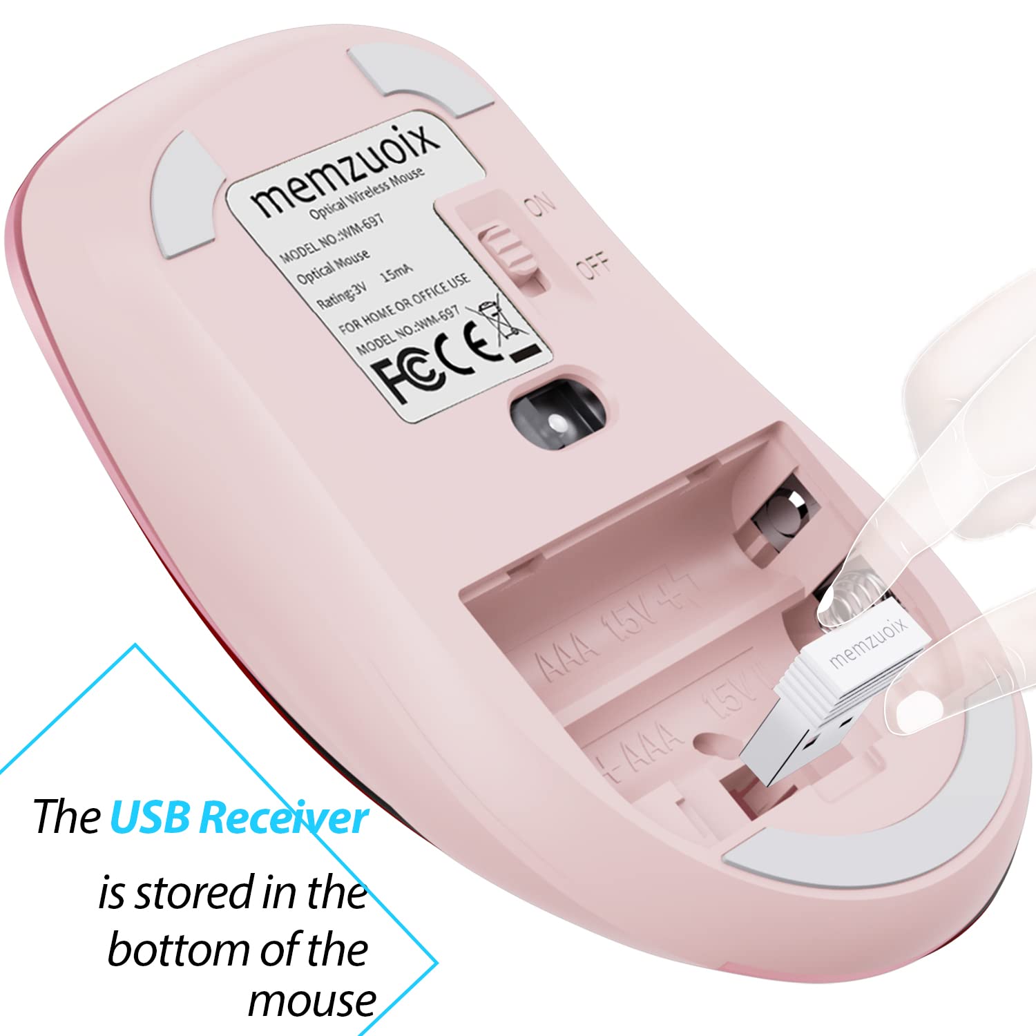 Portable Computer Wireless Mouse for Laptop, PC, Desktop, MacBook, 5 Buttons