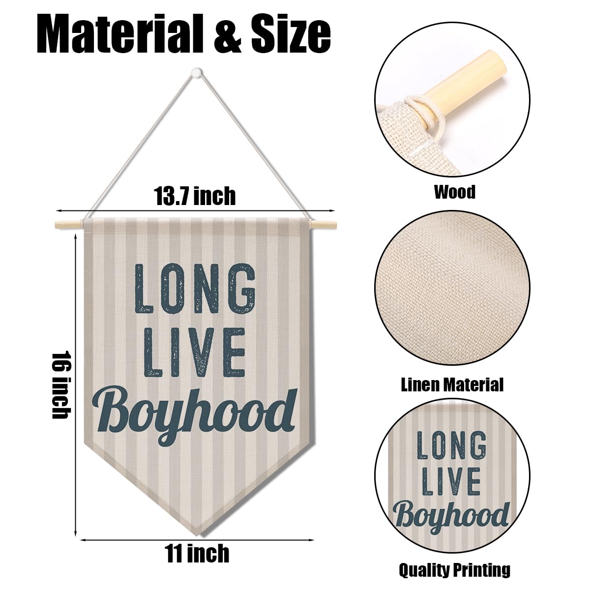 Preppy Positive Affirmations Wall Hanging Pennant Flag â€?Aesthetic Decor for Classroom, Bedroom, or Home