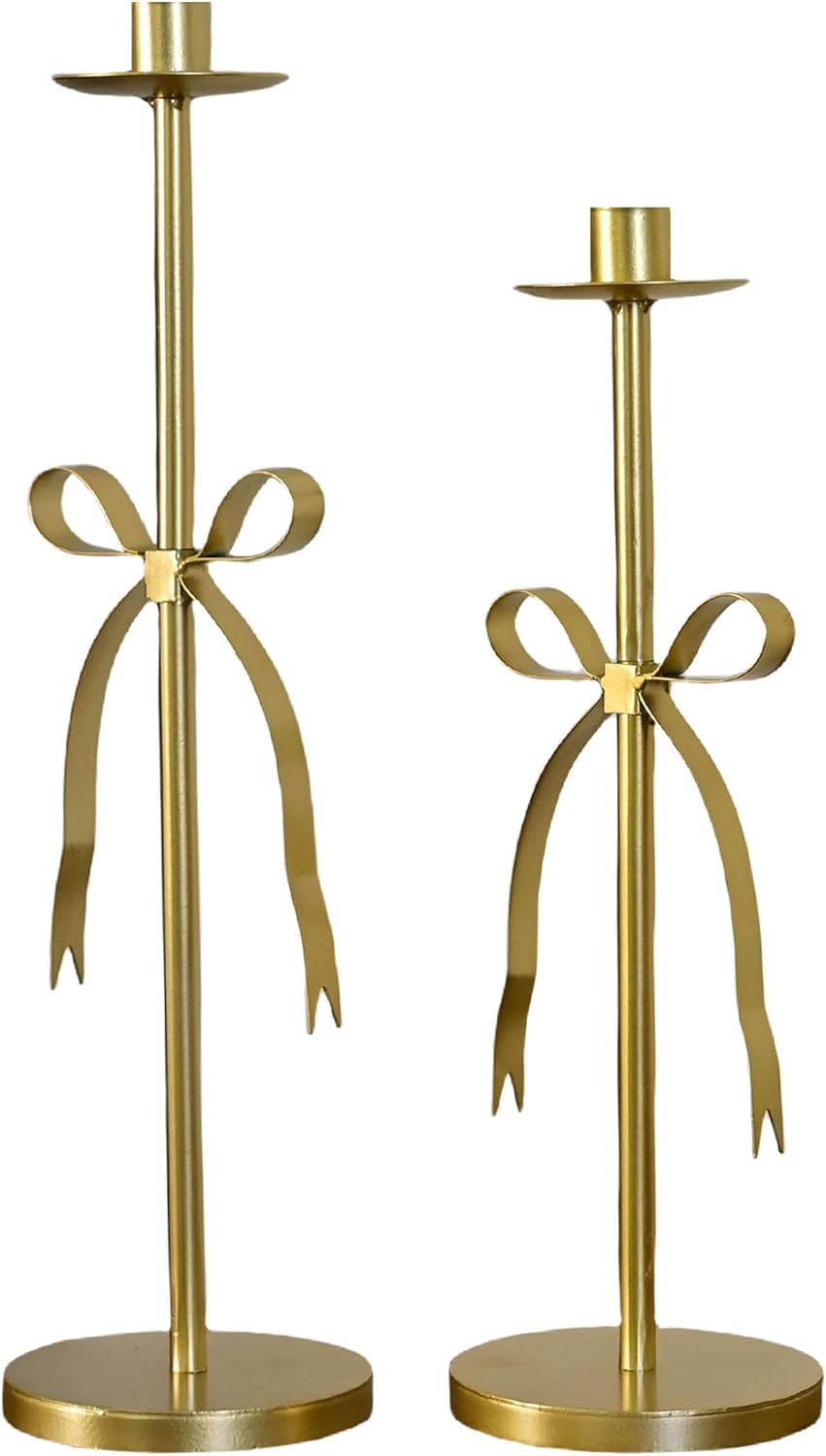 Bow Taper Candle Holders, Set of 2 Candle Stick Holders Set, Modern Decorative Centerpiece