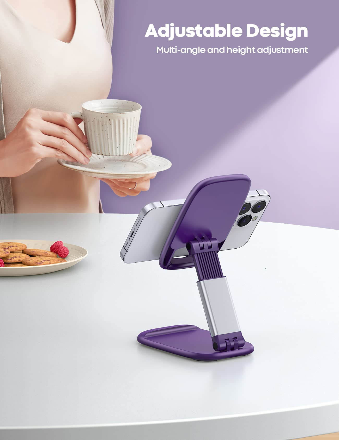 Phone Stand â€?Desktop Cell Phone Holder for Office Desk (4-8")