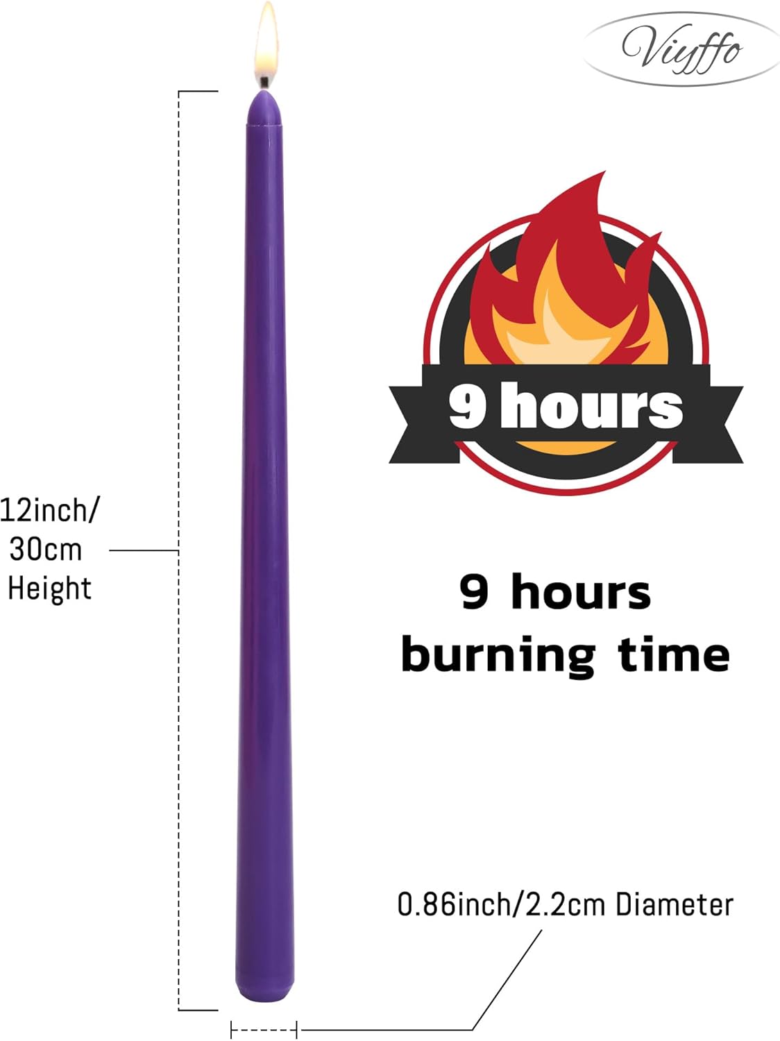 Taper Candles Unscented Smokeless Long Tall Tapered Candle for Candlesticks SticksHome Decor Dinner