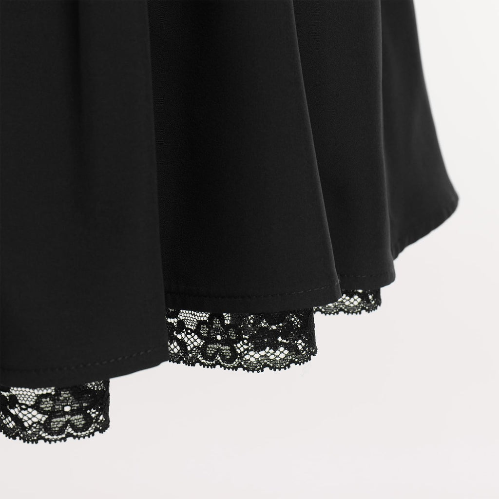 Women's Spaghetti Strap Corset Mini Dress â€?Backless, Lace-Up, Low-Cut Ruffle Sundress