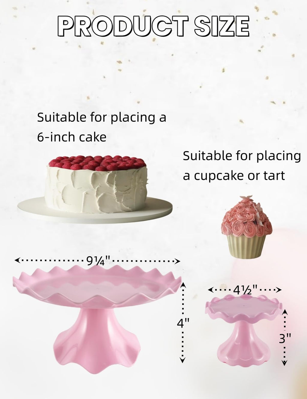 Cake Stand Set, Laced Cake Stand, Mini Cupdake Holder 3 Pcs