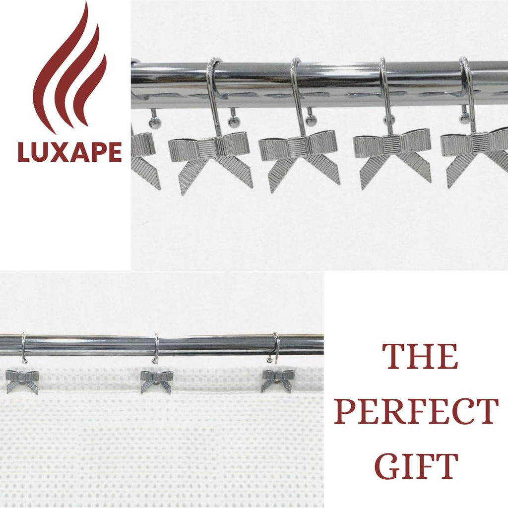 Decorative Bow Knot Curtain Hooks Shower Rings for Bathroom