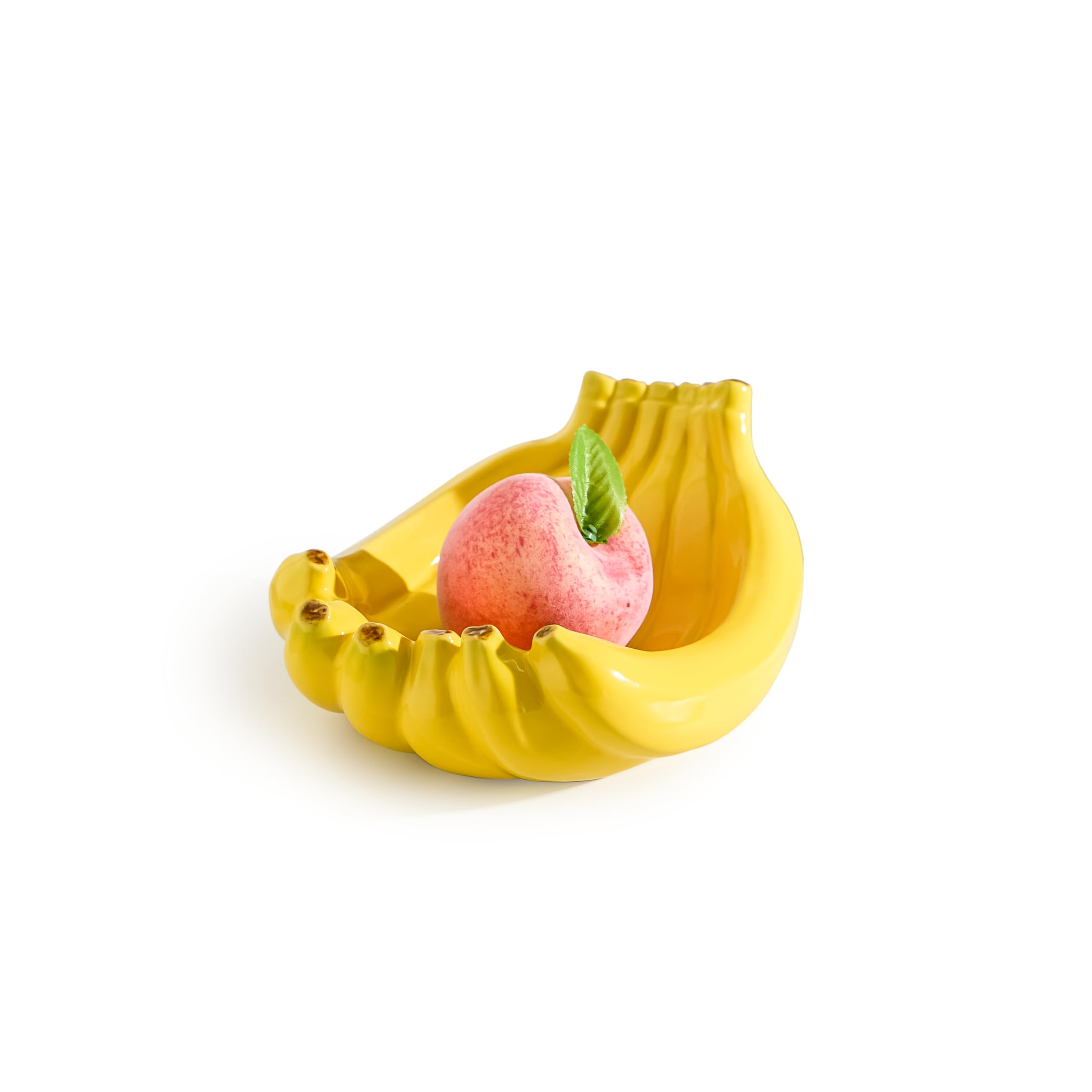 Ceramic Decorative Bowl Banana-Shaped Fruit Bowl