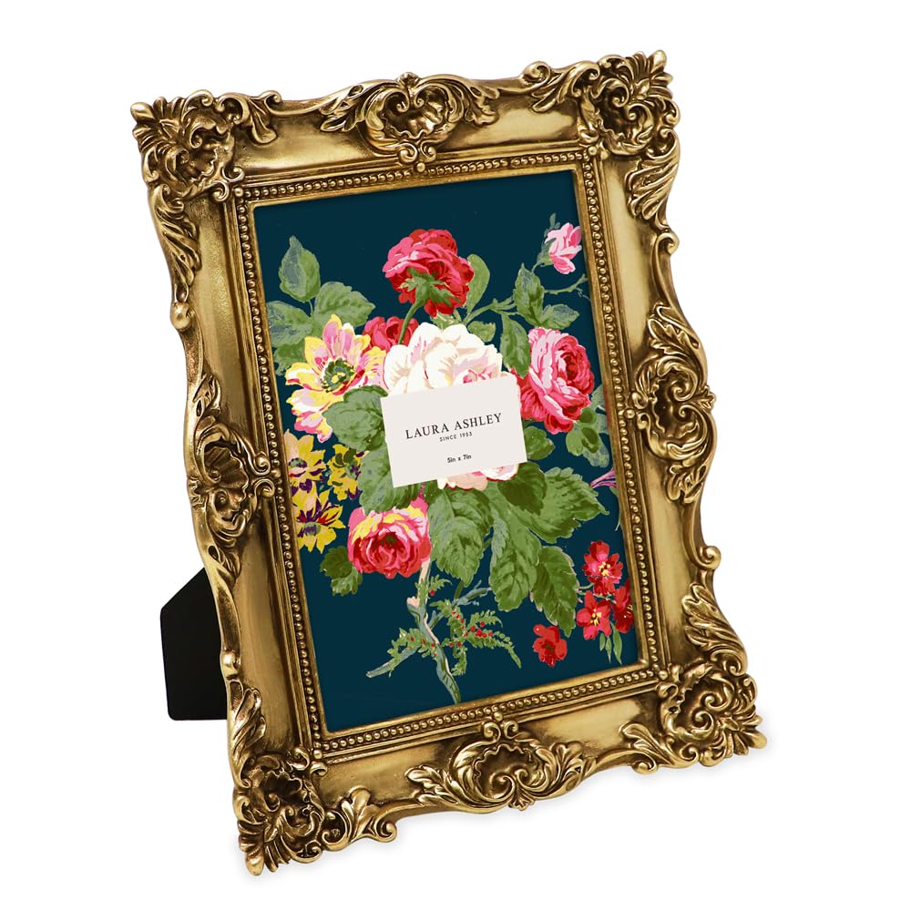 Resin Picture Frame â€?Handcrafted Floral Design with Easel for Tabletop and Wall Display