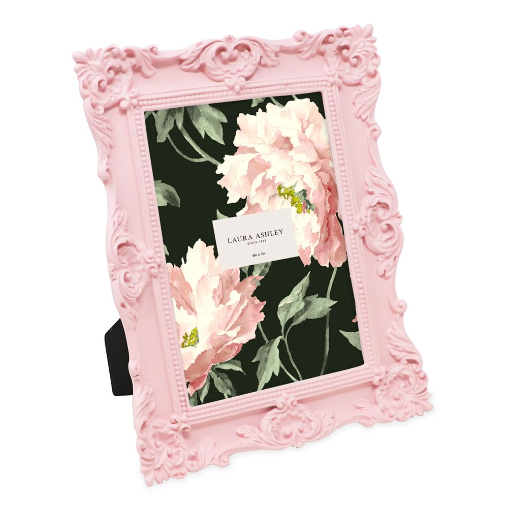 Resin Picture Frame â€?Handcrafted Floral Design with Easel for Tabletop and Wall Display