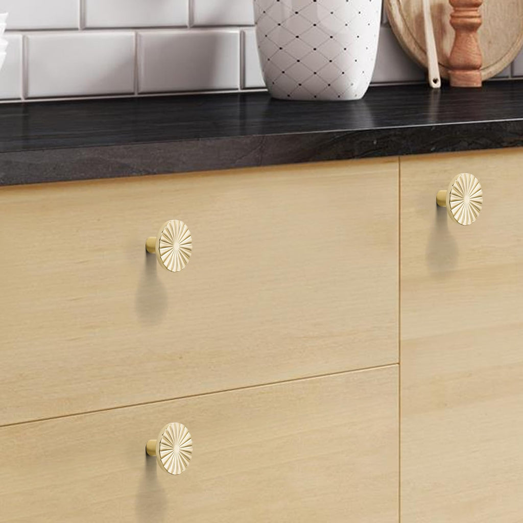 Gold Cabinet Pulls Cup Flat Drawer Handles Sunflower Handle Unique Hardware for Furniture Door Wardrobe Hardware