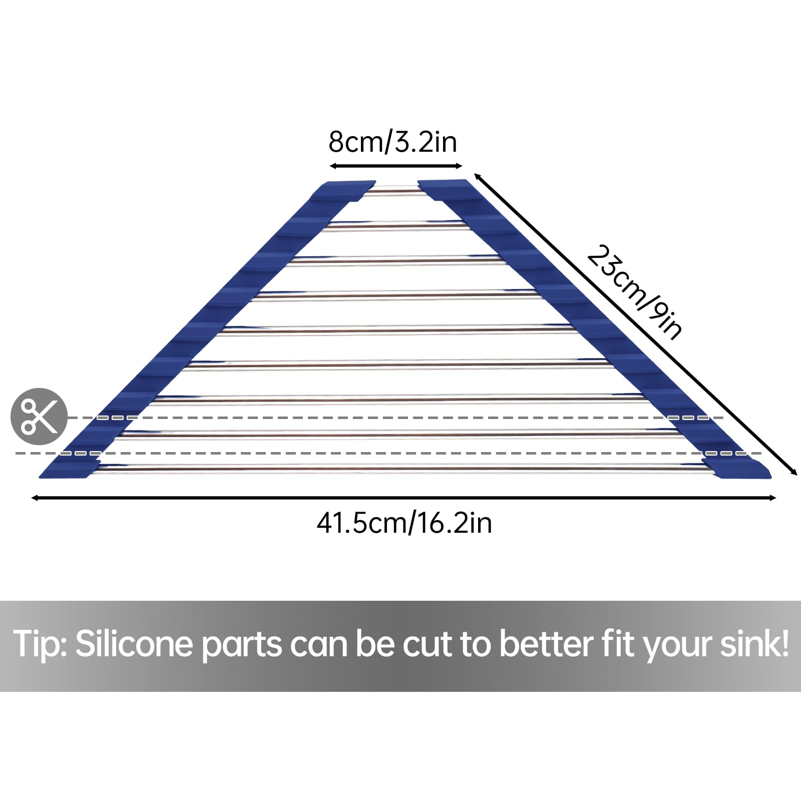 Triangle Foldable Dish Drying Rack, Small Roll-Up - Stainless Steel Over Sink Drainer for Kitchen Sink Corner, Rustproof