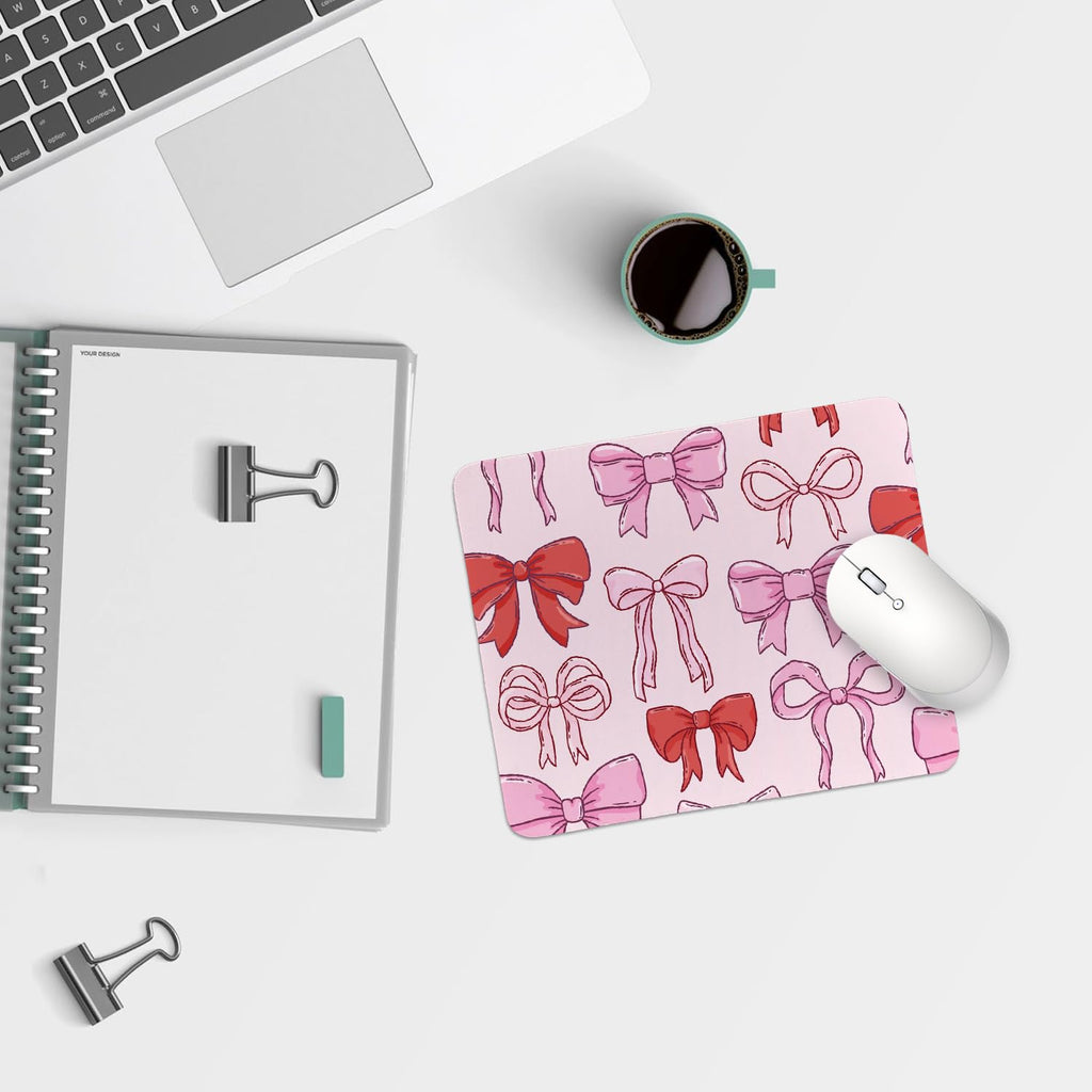 Coquette Bow Mouse Pad, Trendy Mouse Pad, Preppy Cute Mouse Pad for Desk Home Office & Gaming, 9.5x7.9 inches