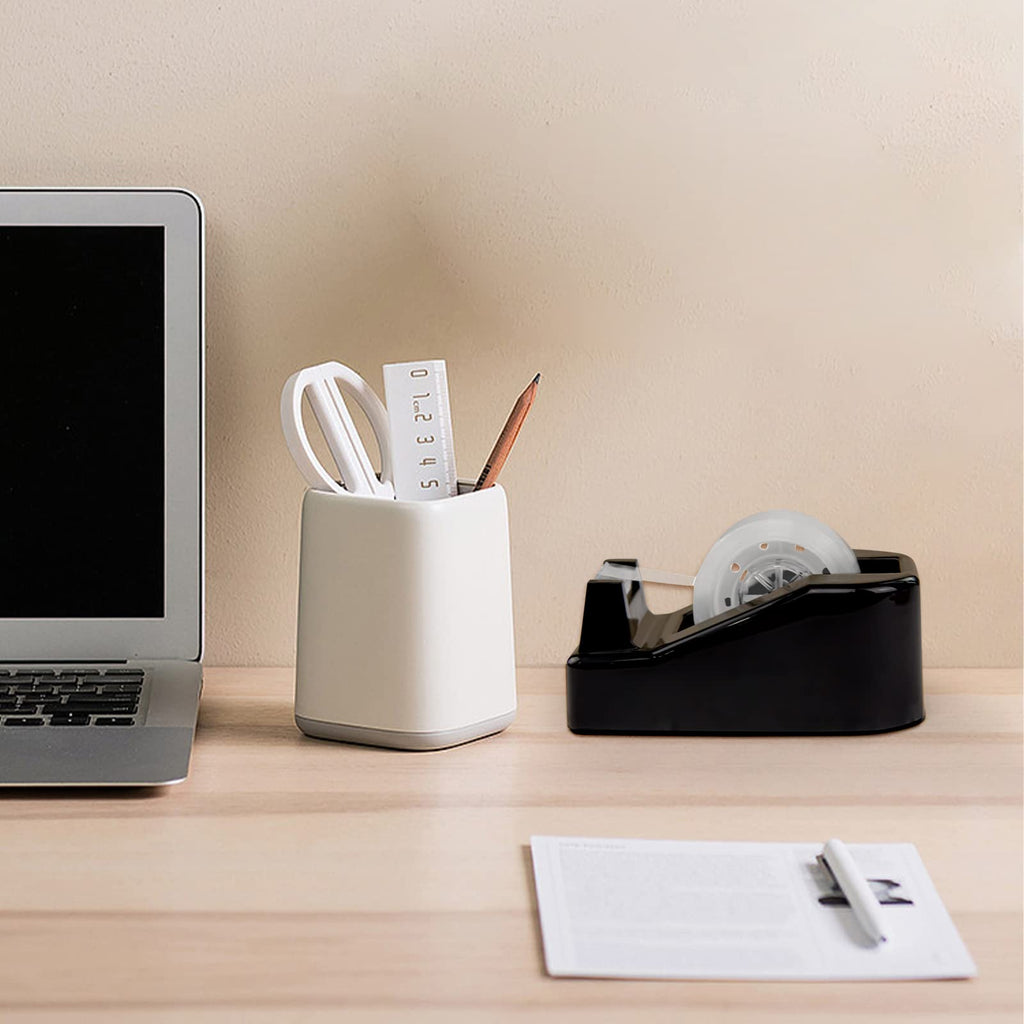 Desktop Tape Dispenser Adhesive Roll Holder with Weighted Nonskid Base, 1Pcs (Tape not Included)