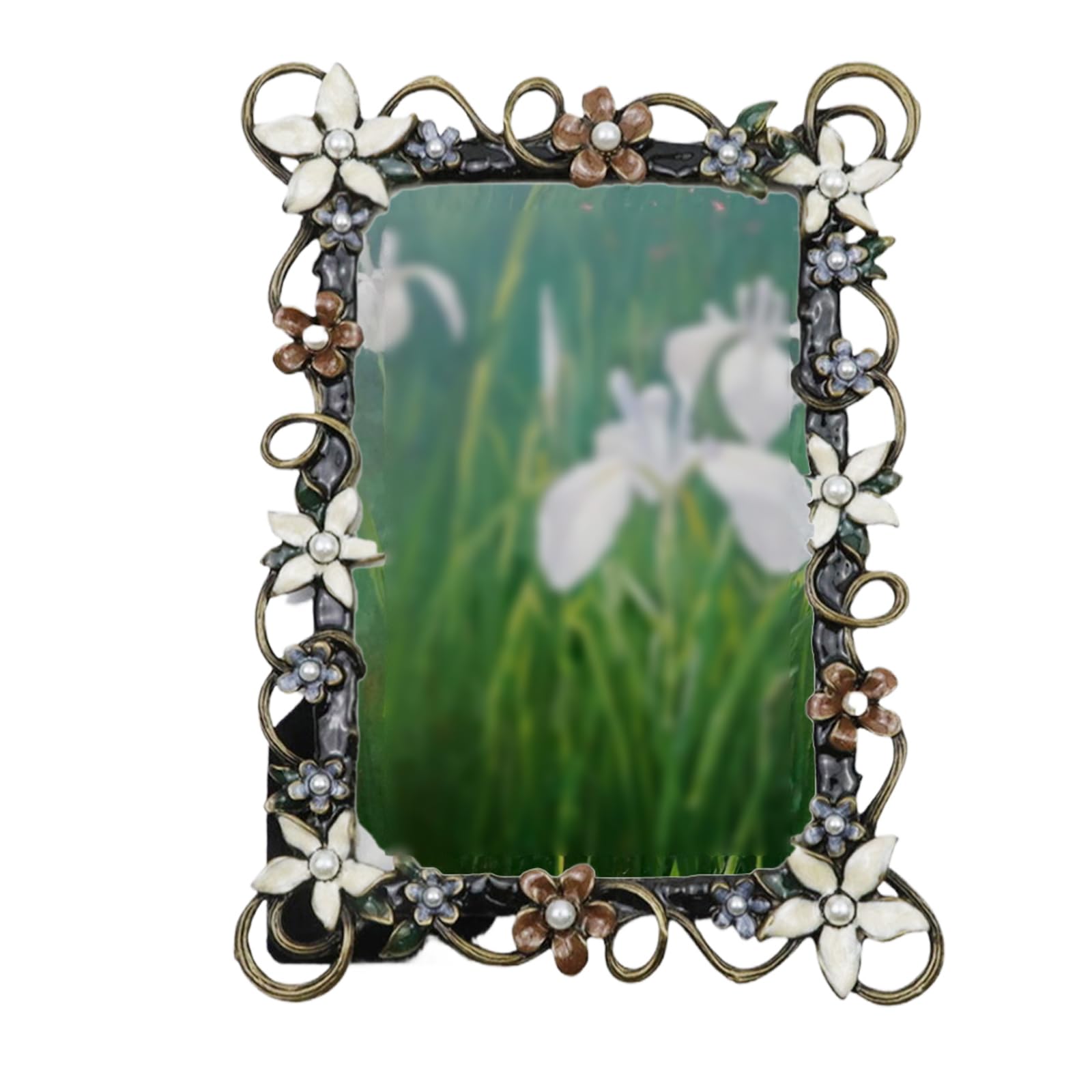 Vintage Picture Frame with Glass Front, Home Decor for Wall Hanging or Tabletop Display