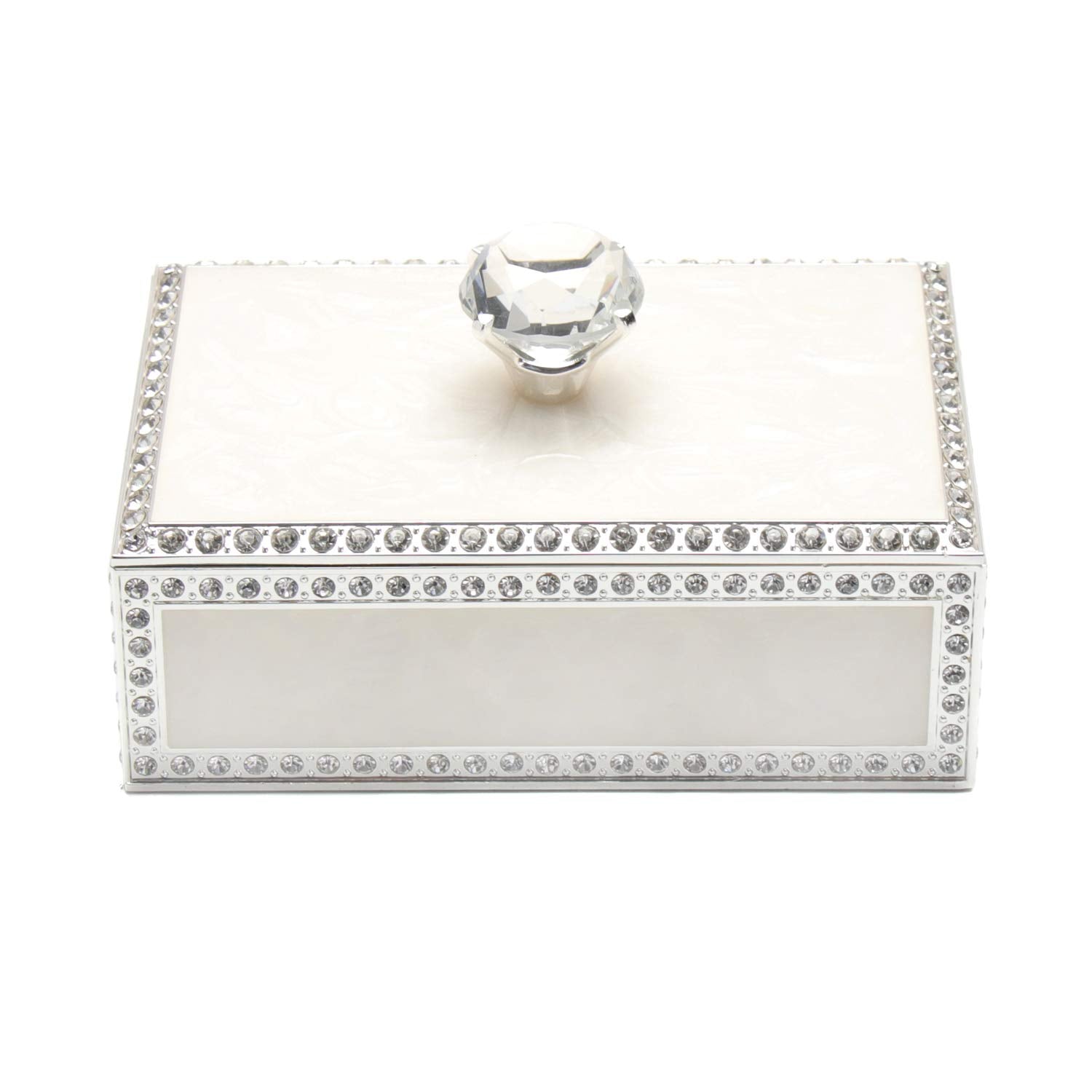 Hand Painted Decorative Hinged Jewelry Trinket Box