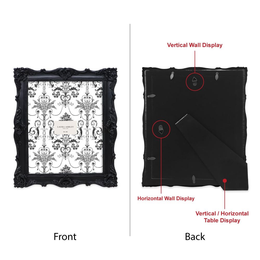 Resin Picture Frame â€?Handcrafted Floral Design with Easel for Tabletop and Wall Display