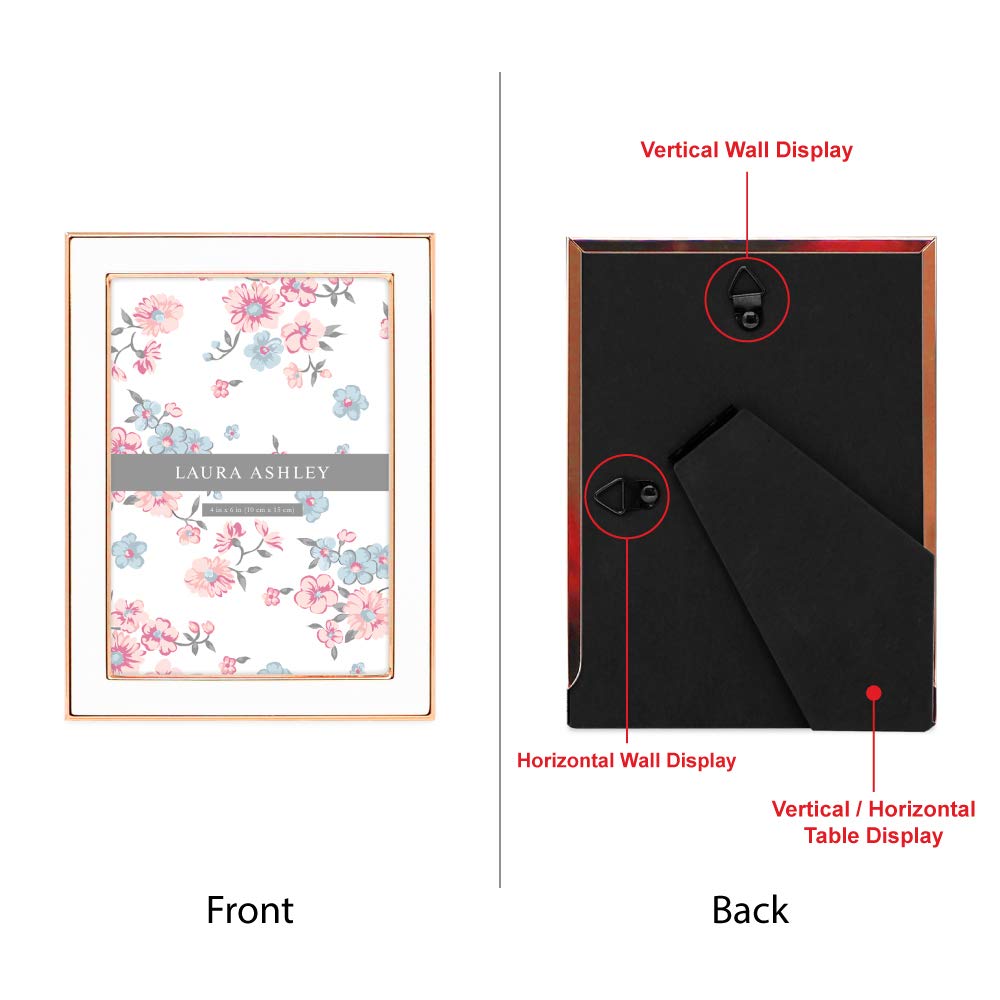 Enamel Picture Frame - Metal Edge with Easel, for Countertop, Counterspace, Tabletop Display, Bookshelf, Desk, Wall Décor, Photo Gallery