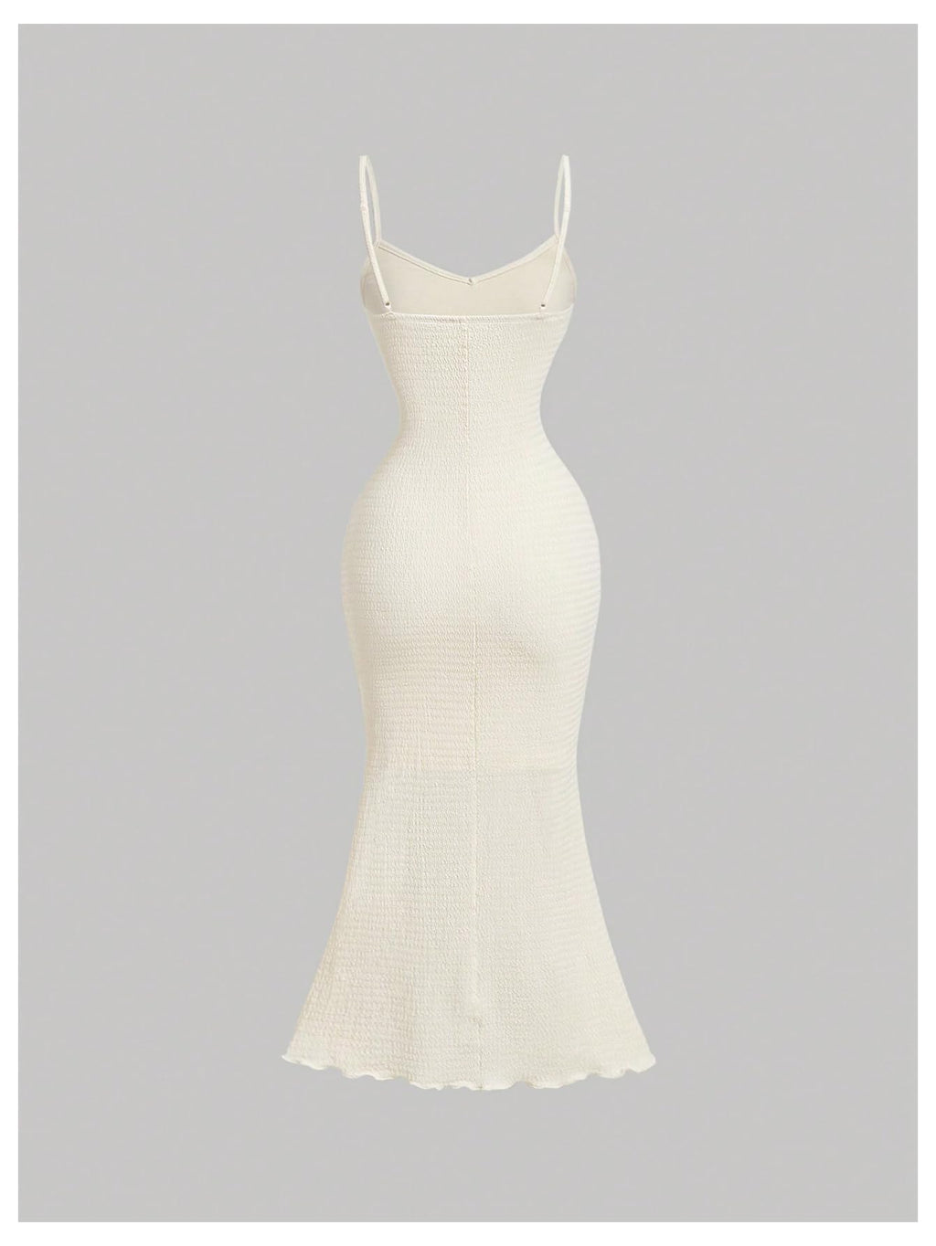 Women's Summer Rose Cami Midi Floral Appliques V Neck Spaghetti Strap Bodycon Dress