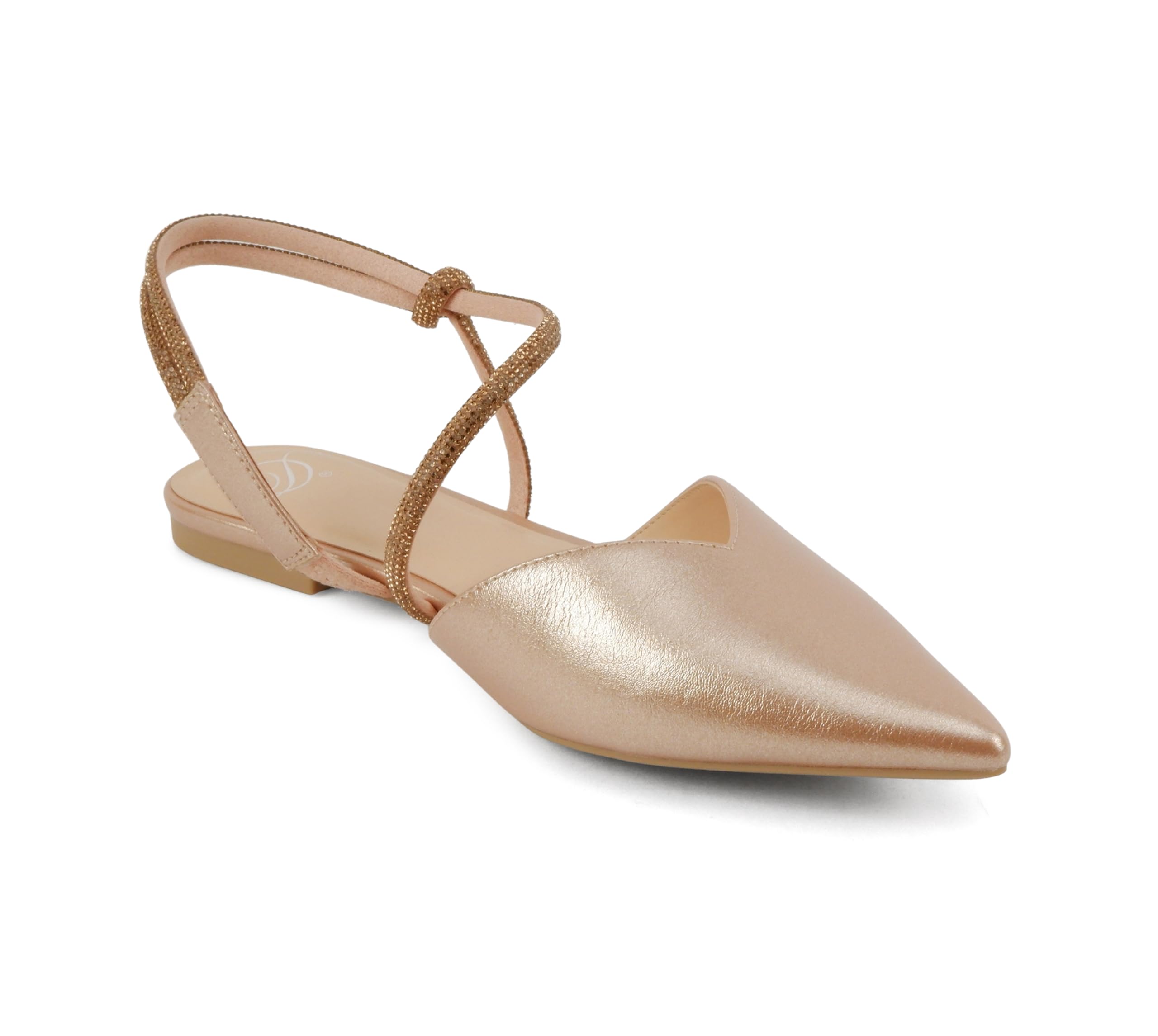 Women Pointed Toe Slingback Flat Bridal Dress Pumps