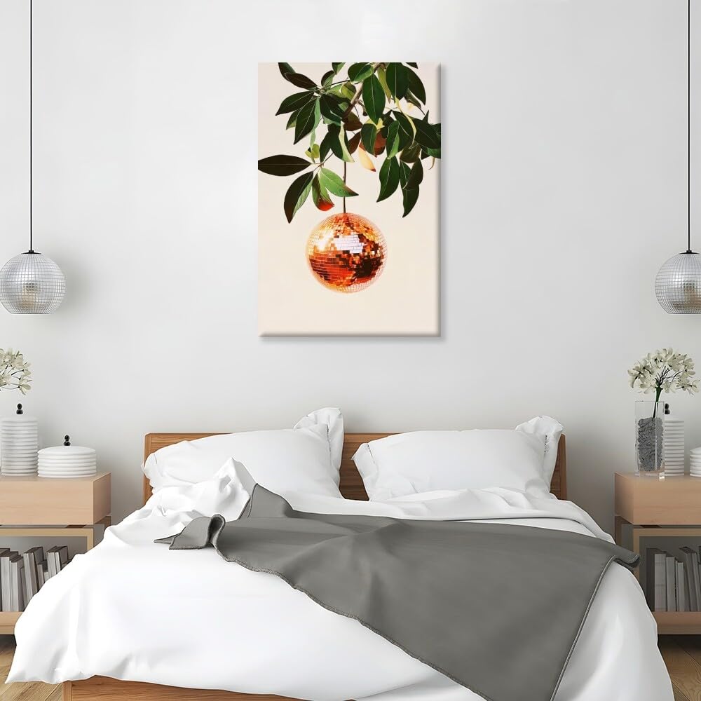 Disco Ball Fruits Canvas Print â€?Trendy Glam Wall Art