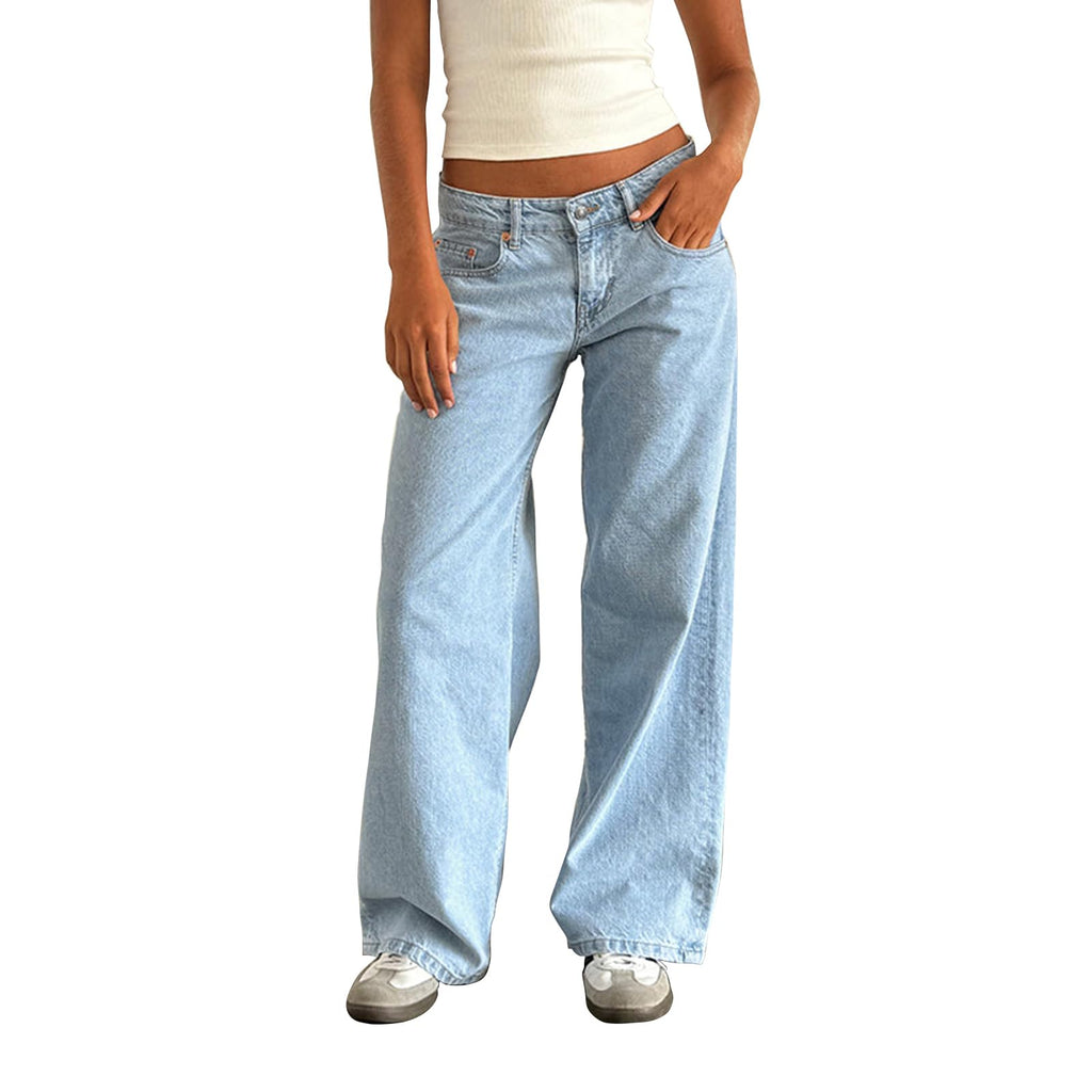 Women's Y2K High-Waisted Boyfriend Jeans â€?Streetwear Denim Pants