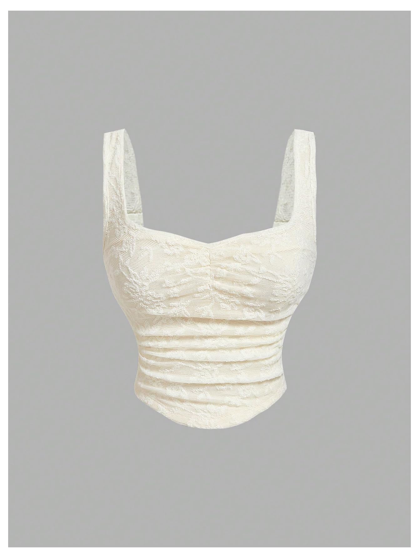 Women's Coquette Floral Lace Skirt Set 2 Piece Sleeveless Top and Bodycon Fishtail Skirt