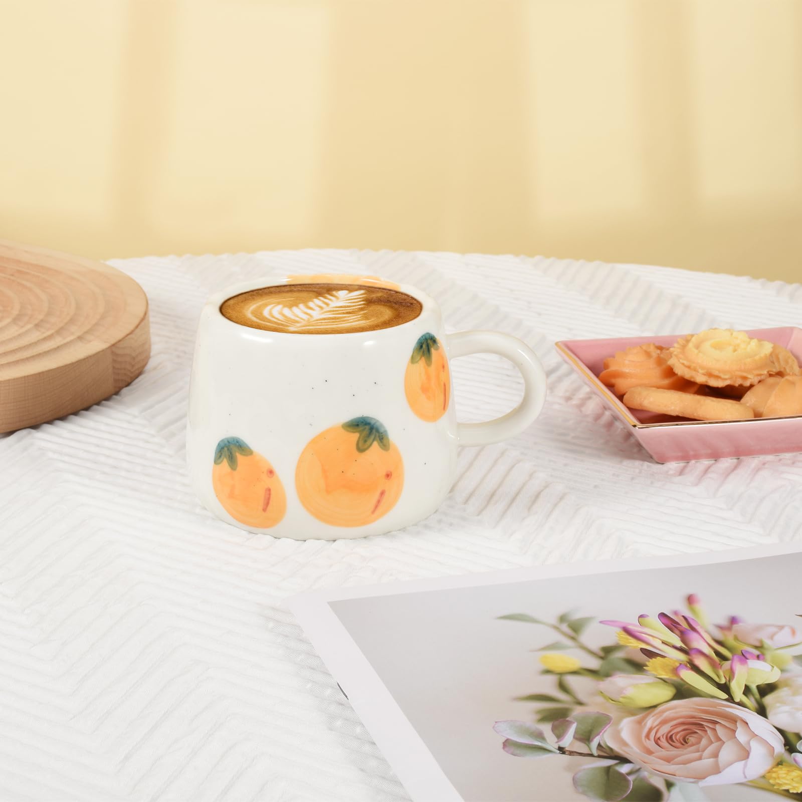 Ceramic Mug, Cute Fruit Creative Mugs Design, Printed Cup, 10 oz/300 ml for Latte Tea Milk