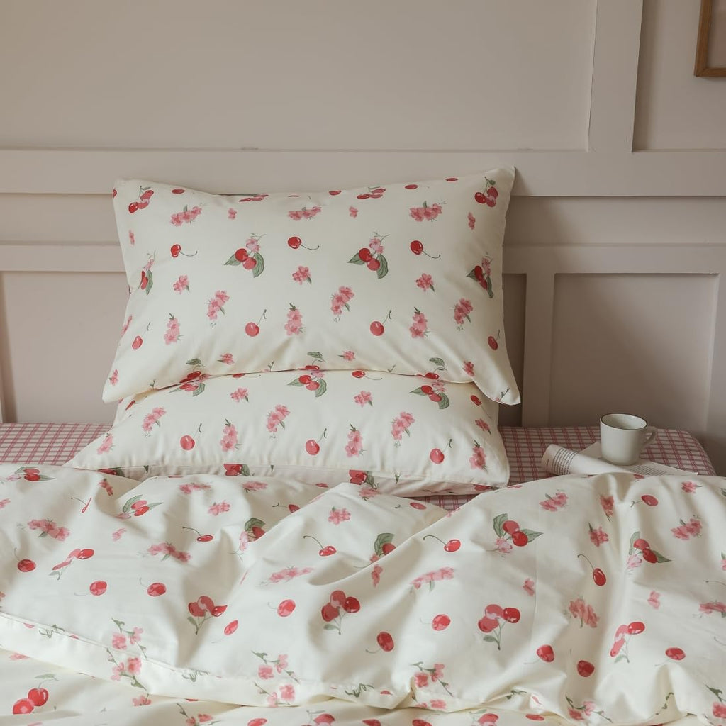 Cute Duvet Cover Sets 100% Cotton Bedding Comforter Cover Full 2 Pillowcases