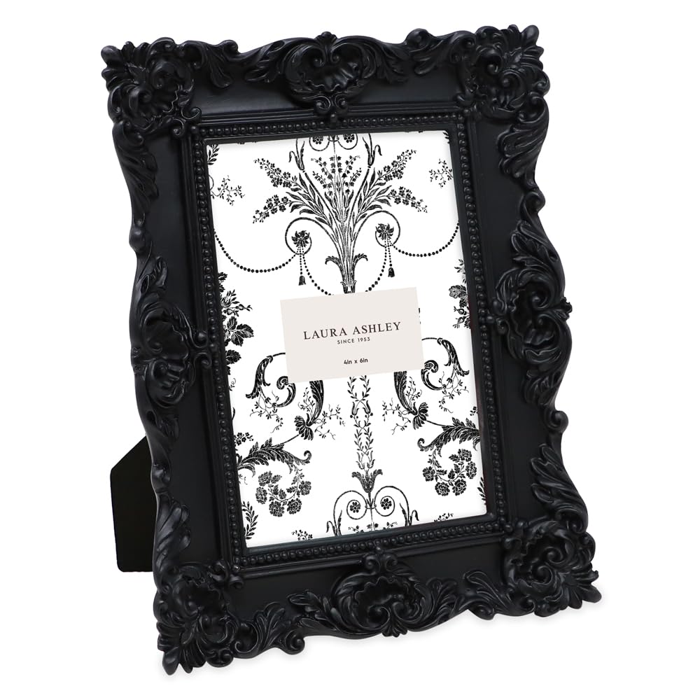 Resin Picture Frame â€?Handcrafted Floral Design with Easel for Tabletop and Wall Display