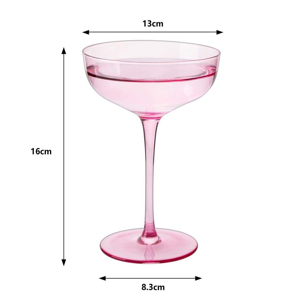 Colored Martini, Champagne and Cocktail Coupe Glass | 7oz