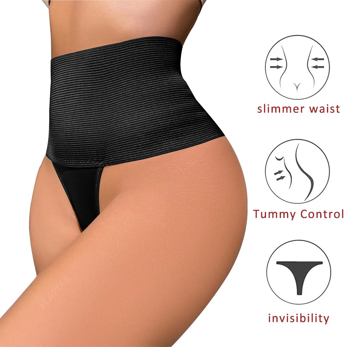 Tummy Control Thong Shapewear for Women High Waisted Shaping Underwear Body seamless Shaper Panties Girdle
