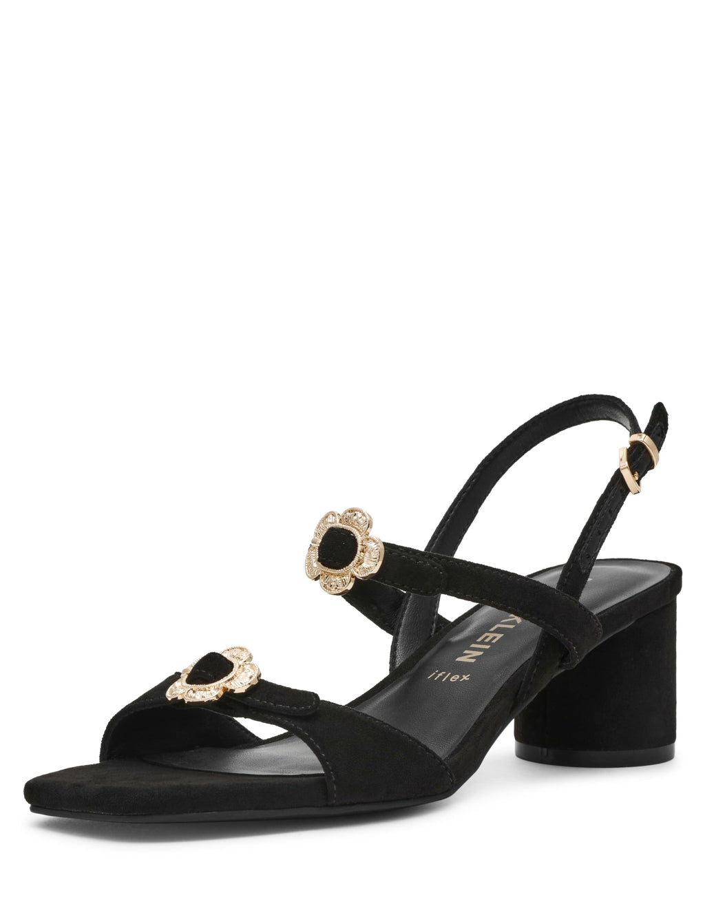 Women's Floral Buckle Heeled Sandal