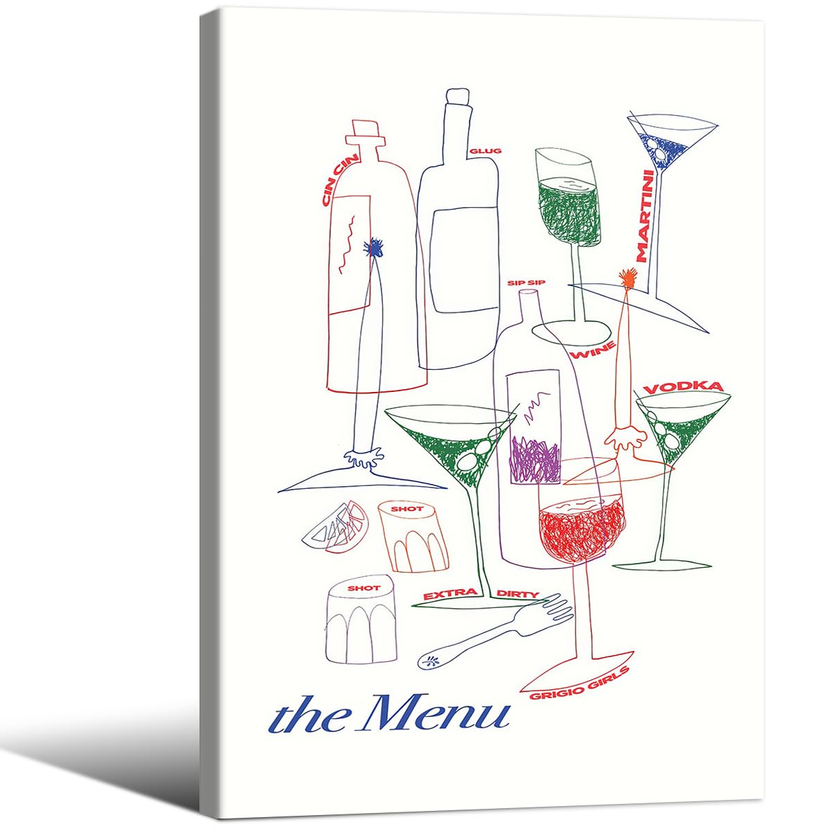 Modern Italian Kitchen Colorful Wall Art